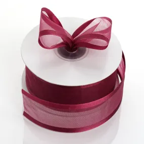 1.5" Burgundy Satin Edge Ribbon - 25 Yards