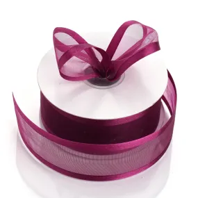 1.5" Eggplant Satin Edge Ribbon - 25 Yards