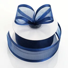 1.5" Navy Blue Satin Edge Ribbon - 25 Yards