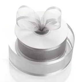 1.5" Silver Satin Edge Ribbon - 25 Yards