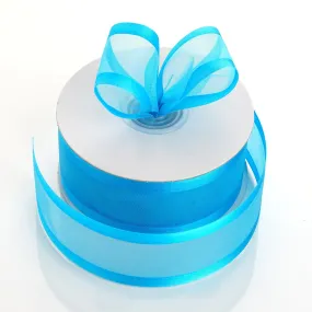 1.5" Turquoise Satin Edge Ribbon - 25 Yards