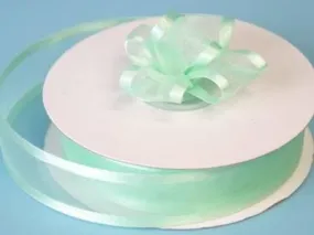 25 Yard 7/8" DIY Mint Organza Ribbon With Satin Edges For Craft Dress Wedding