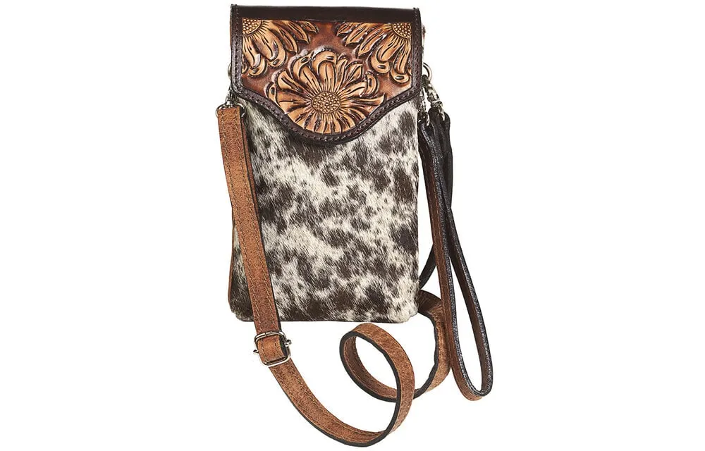 Angel Ranch Spotted Calf Hair Cell Phone Case Bag