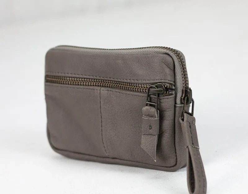 Antheia mini wallet - Grey leather