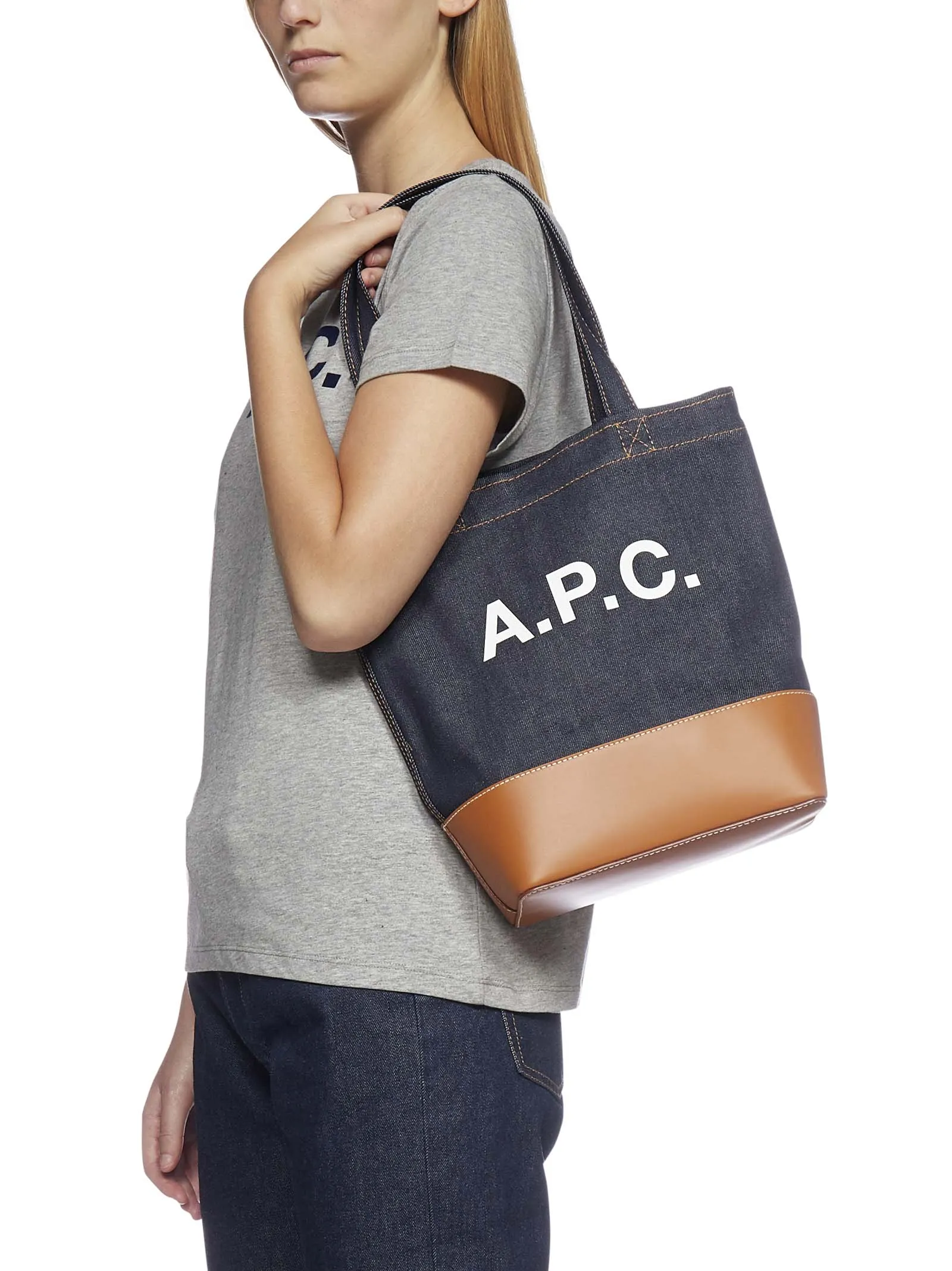 A.P.C. Axelle Two-Tone Tote Bag