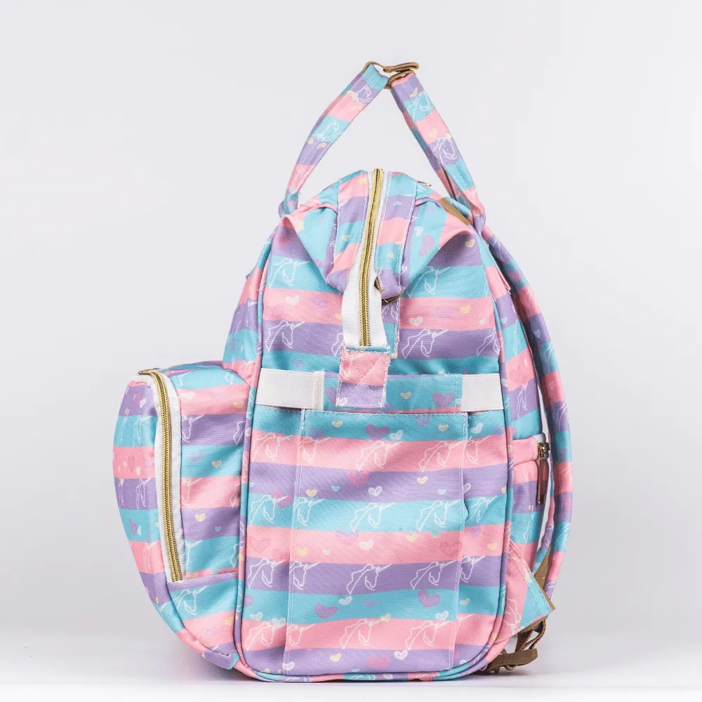 Art on Canvas - Chic Diaper Bag Backpack for New Moms, Unicorn