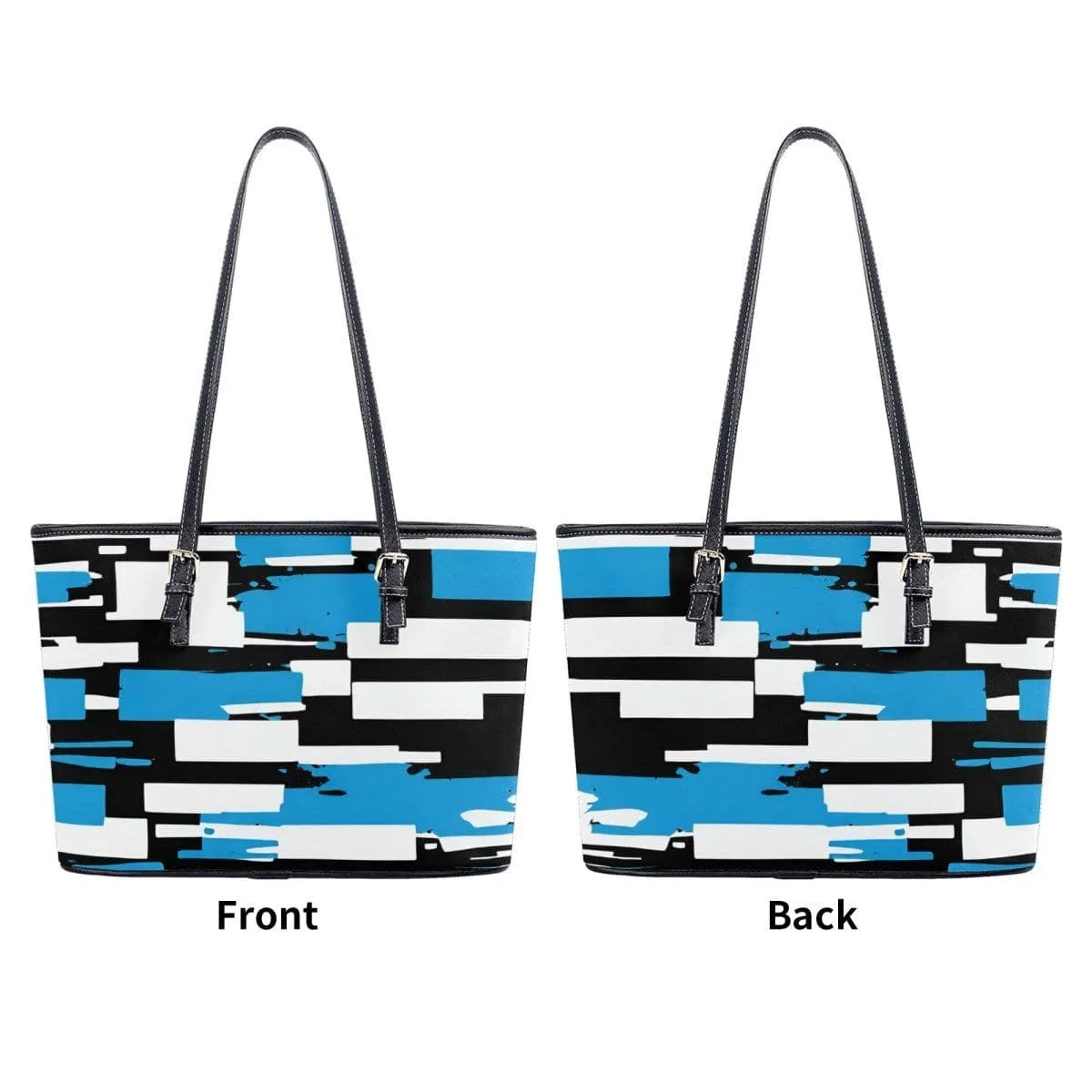 Azure Mosaic Collection Abstract Tote Bags