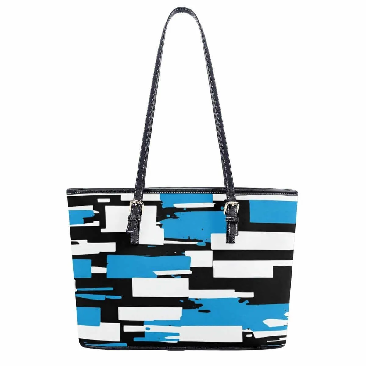 Azure Mosaic Collection Abstract Tote Bags