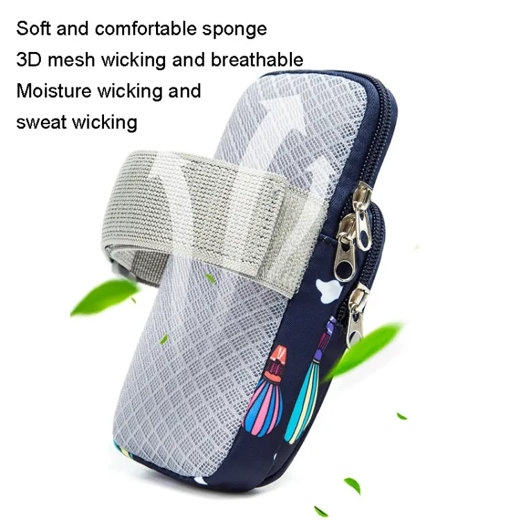 B081 Small Running Phone Arm Bag Outdoor Sports Fitness Bag(Sky Blue)