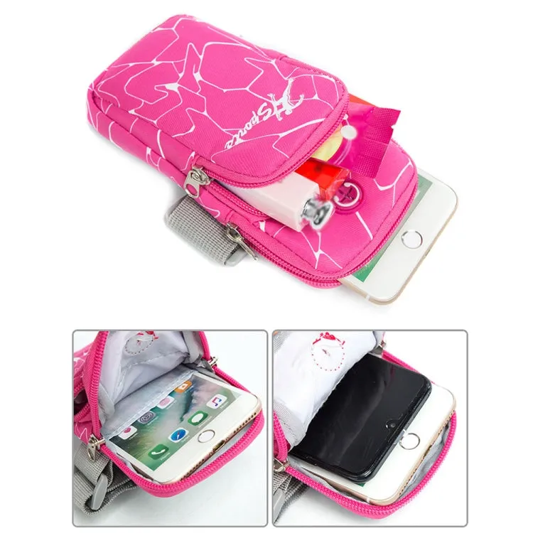 B090 Outdoor Sports Waterproof Arm Bag Climbing Fitness Running Mobile Phone Bag(Small Light Pink)