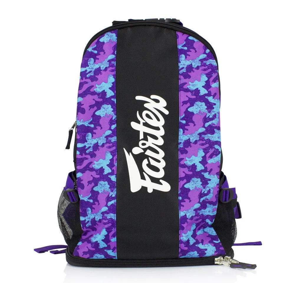 BAG4 Fairtex Purple Camo Rucksack Gym Bag