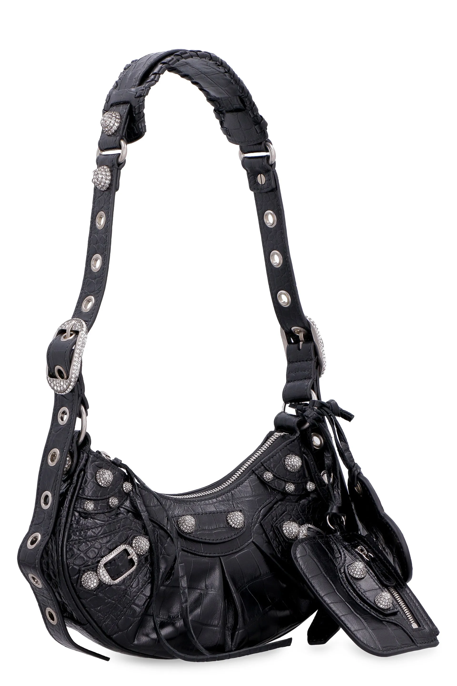 BALENCIAGA BLACK LEATHER XS Handbag for Women - Spring/Summer 2024 Collection