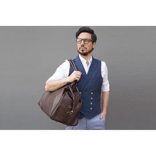 Barber Shop Duffle Camera Bag "Cesar Cut" - Dark Brown