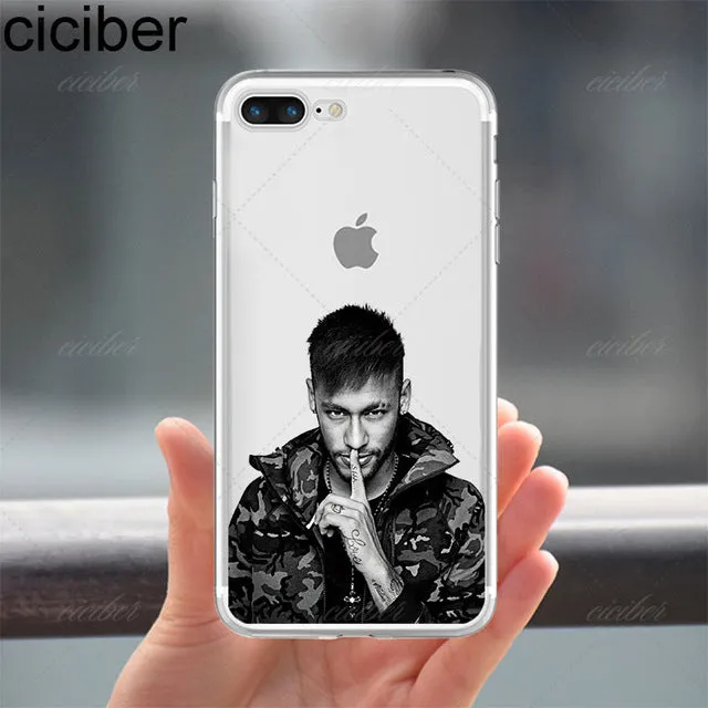 Barcelona 2017 Messi Neymar Ronaldo Transparent Clear soft silicon TPU case cover For Apple iphone 7 7 plus 5S SE 6 6S Fundas