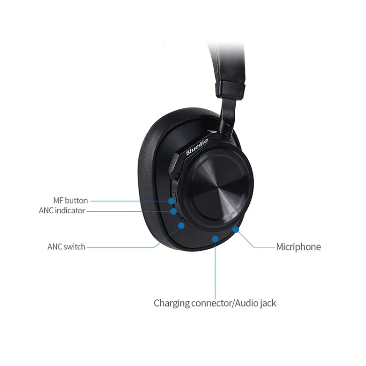 Bluedio T6 Bluetooth Version 5.0 Headset Bluetooth Headset(Black)