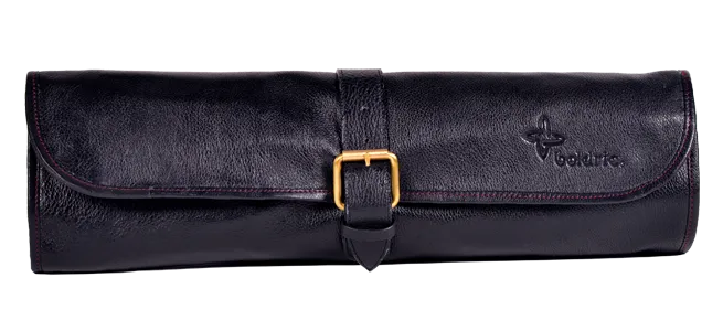 Boldric One Buckle Leather Knife Bag (Black) (Free Shipping)