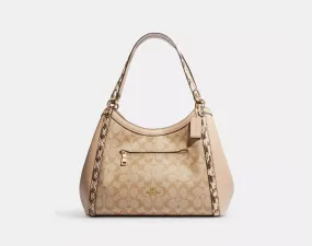 Brand New COACH  Kristy Shoulder Bag In Colorblock Signature Canvas