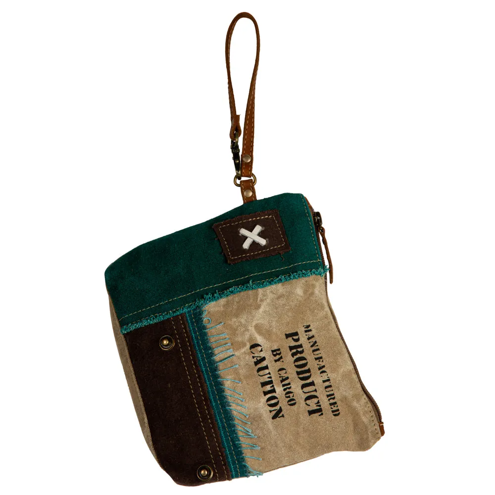 Burlander Patch Teal Pouch