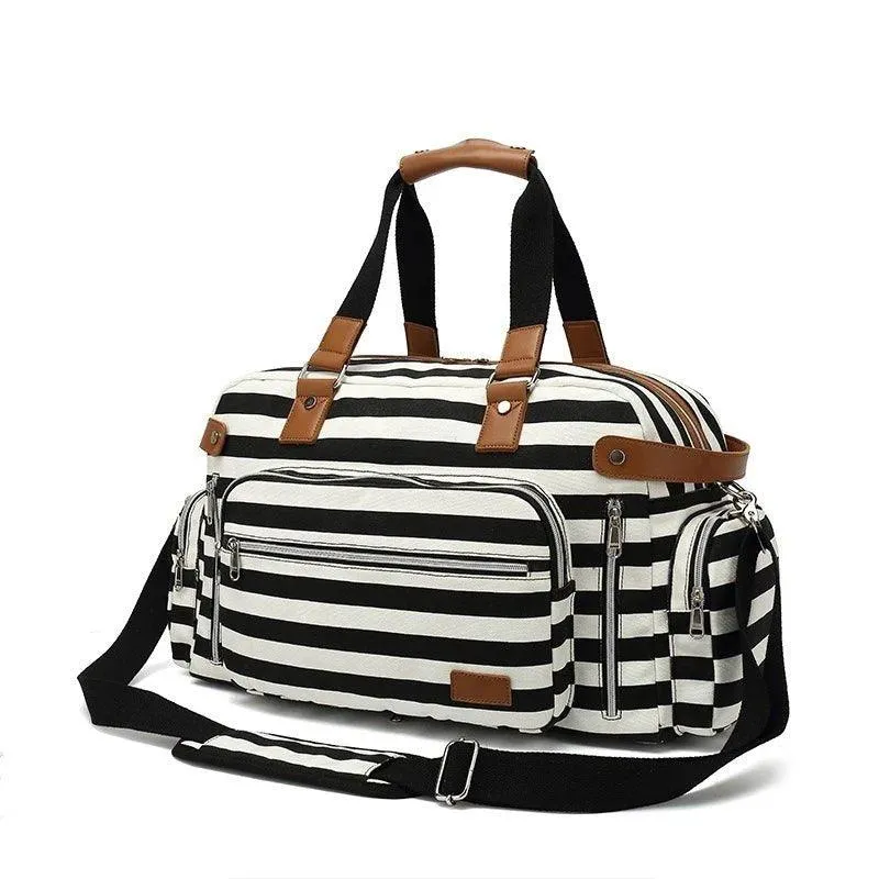 Canvas Weekend Bag for Women with Trolley Sleeve