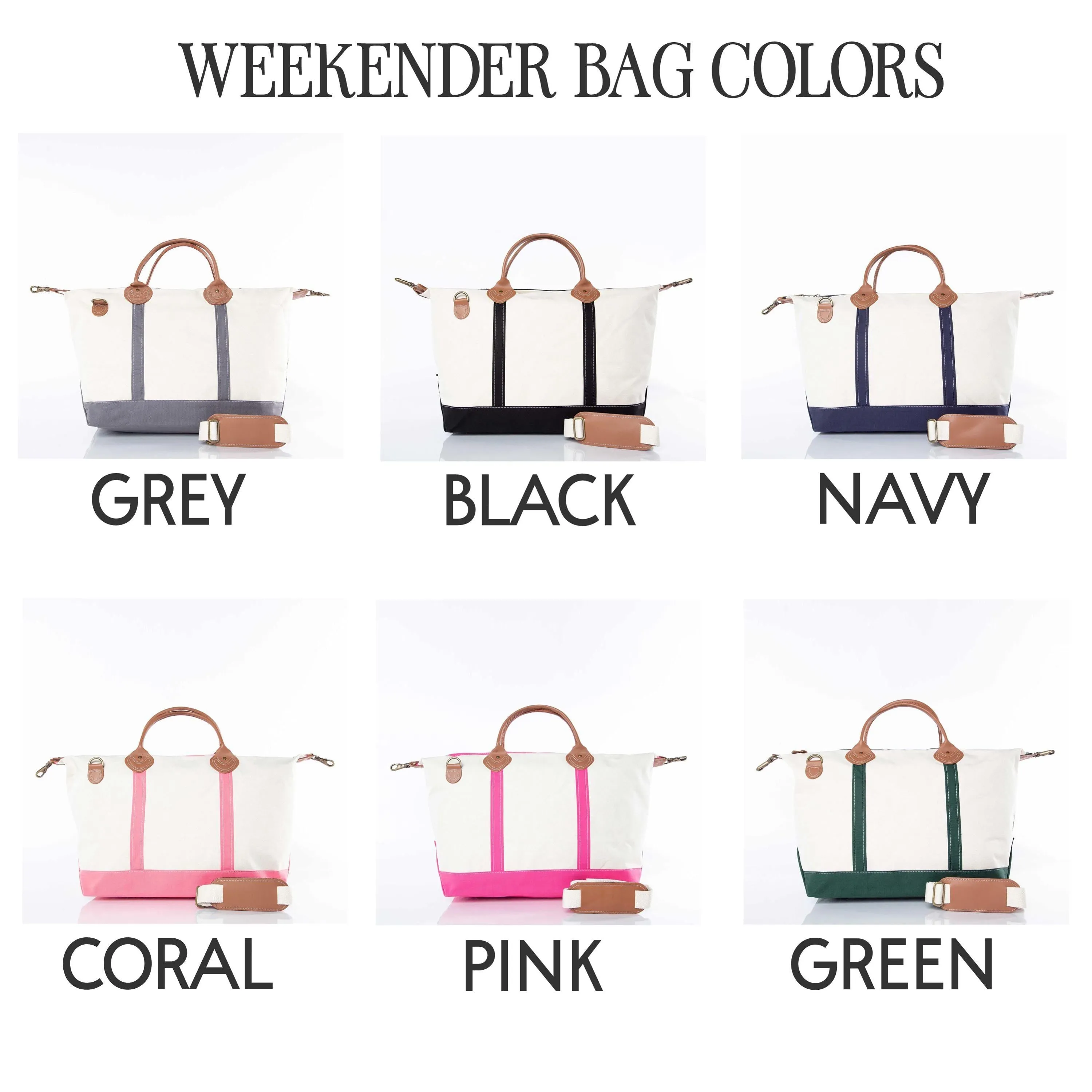 Canvas Weekender Bag Monogram Duffle Bag for Women