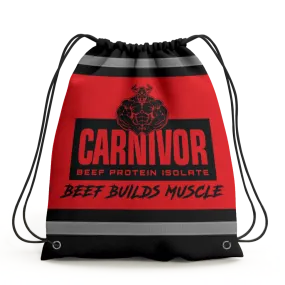 CARNIVOR "BEEF BUILDS MUSCLE" Drawstring Gym Bag