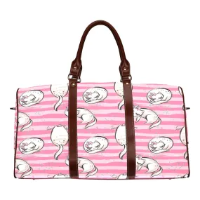 Cats Pink Waterproof Travel Bag/Small (Model 1639)