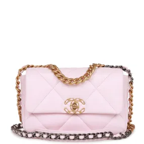 Chanel Medium 19 Flap Bag Light Pink Lambskin Mixed Hardware