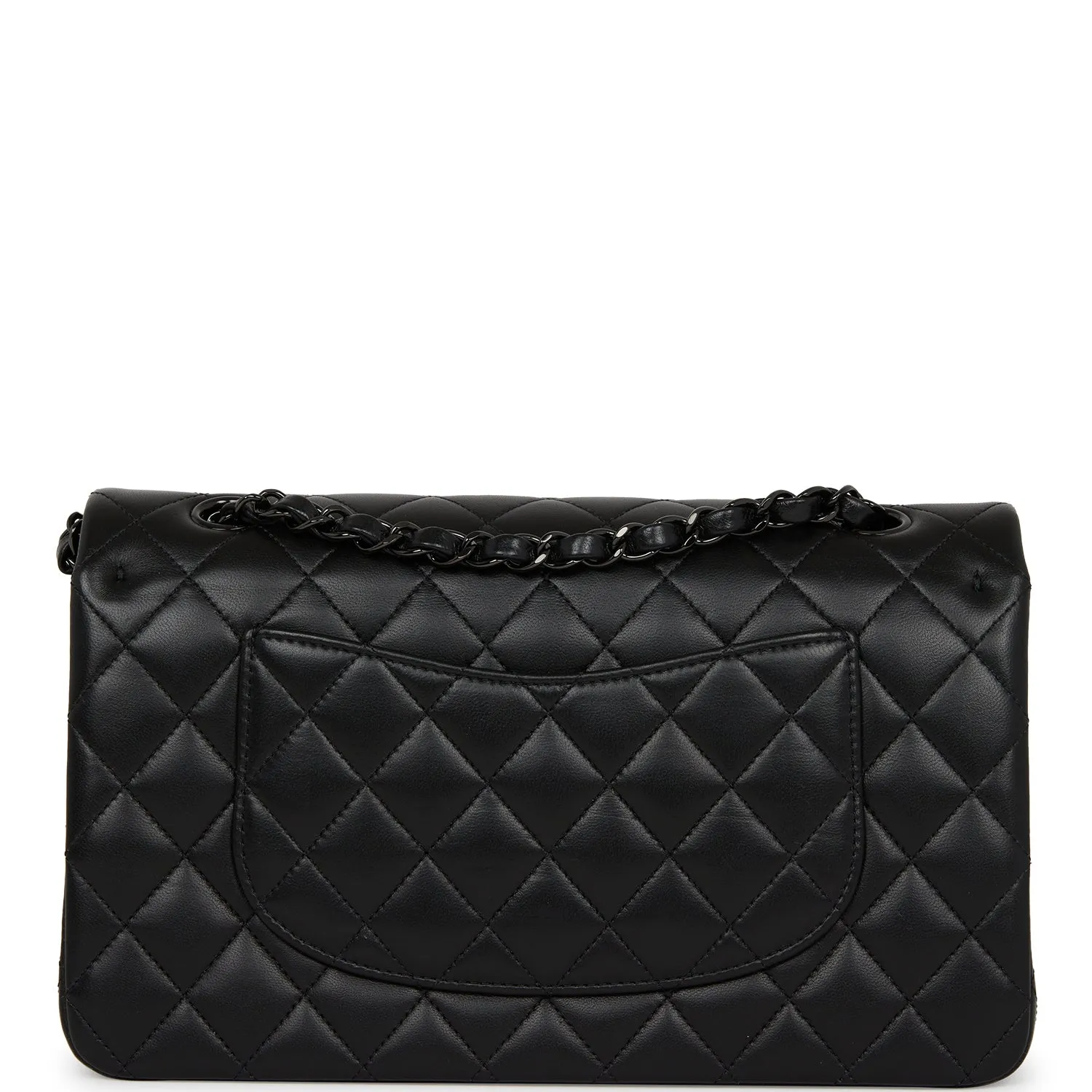 Chanel Medium Classic Double Flap Bag SO Black Lambskin Black Hardware