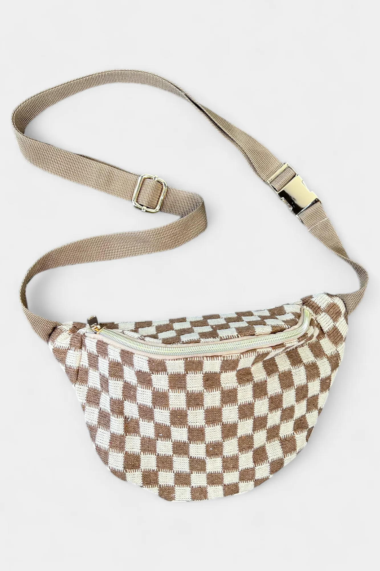 Checkered Crossbody Sling Bag