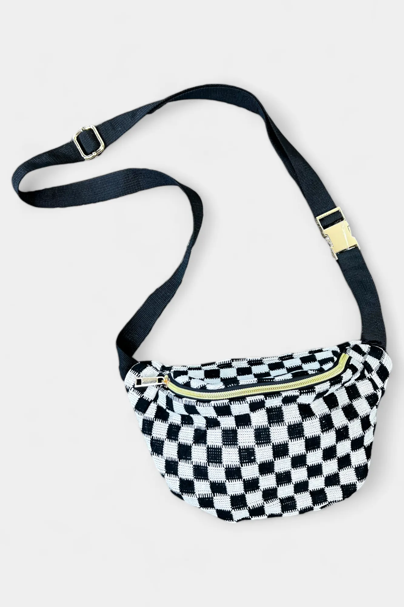 Checkered Crossbody Sling Bag