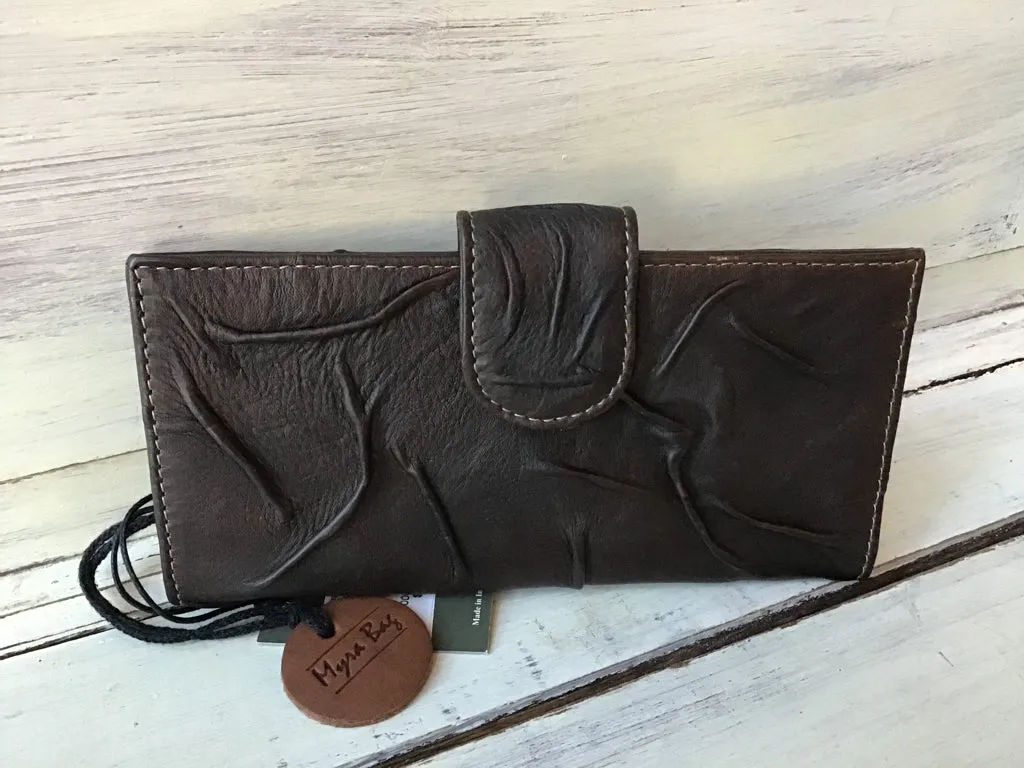 Chocolate Leather Flap Wallet