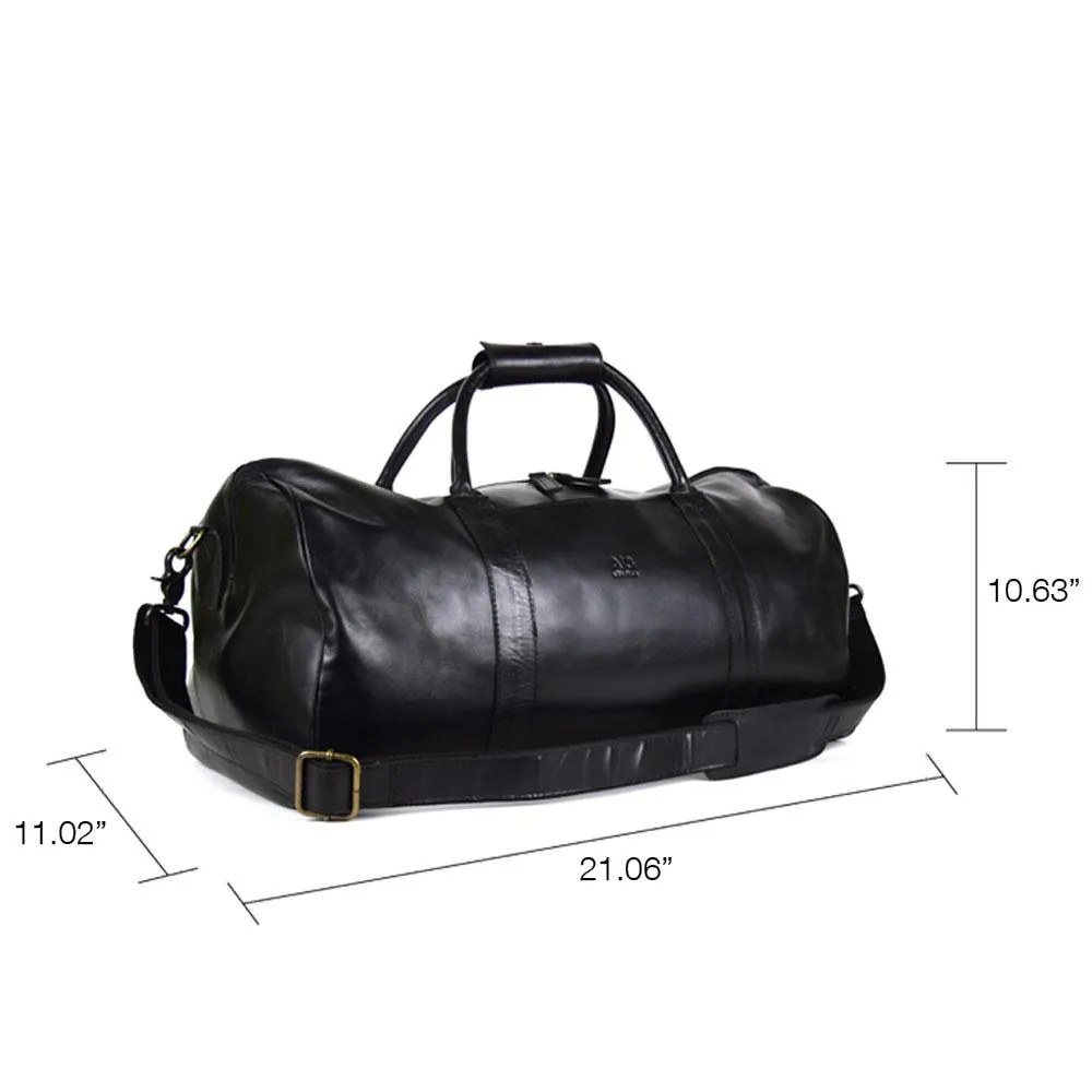 Classic Duffel in Black Leather