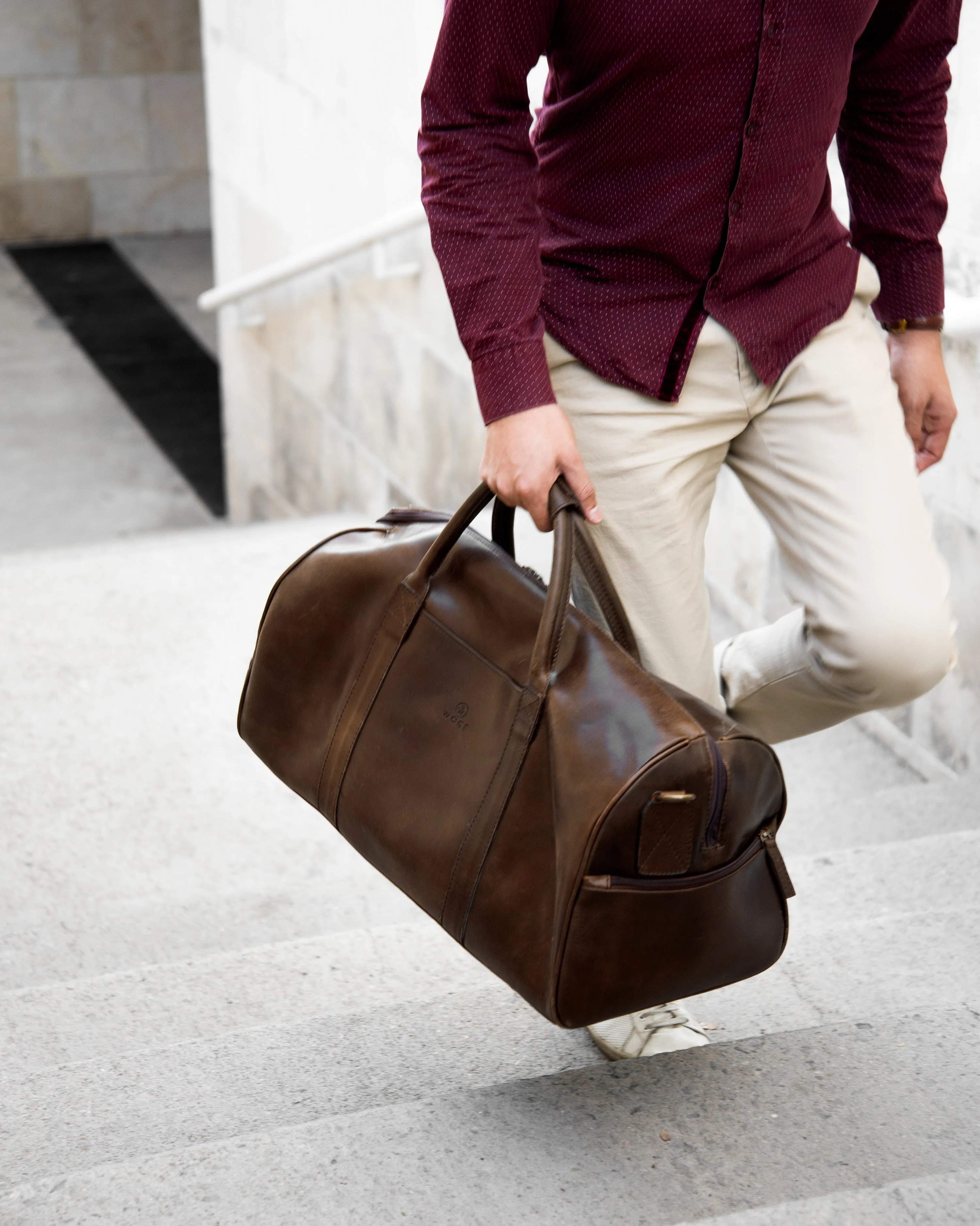 Classic Duffel in Dark Wine Leather 45% off - FINAL SALE NO EXCHANGE