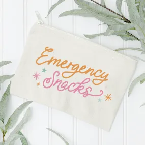 Emergency Snacks Canvas Zipper Pouch NEW