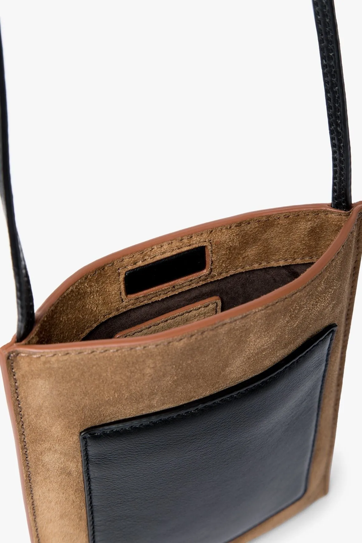 EVE PHONE CROSSBODY BAG | TAN BLACK