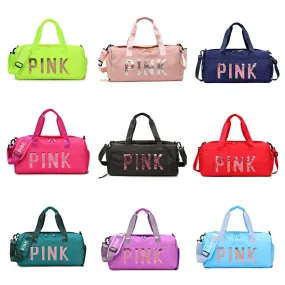 Fashion pink gym bag travel bag（AB2065）