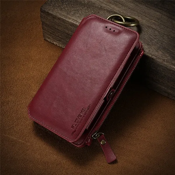 FLOVEME Business Leather Wallet Phone Bag Cases For iPhone 6s 6 For iPhone X 8 7 6s Plus XS Max XR Case Cover For iPhone 5s 5 SE