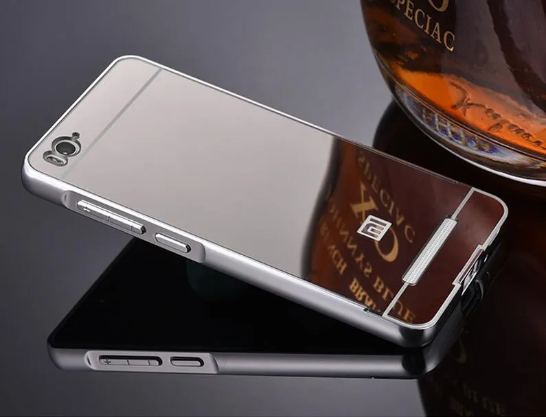 For Xiaomi Mi 4c Case Luxury Mirror PC Back Cover For Xiaomi Mi 4c 4i Metal Aluminium Bumper Case For Xiaomi Mi4c 5.0" Phone Bag