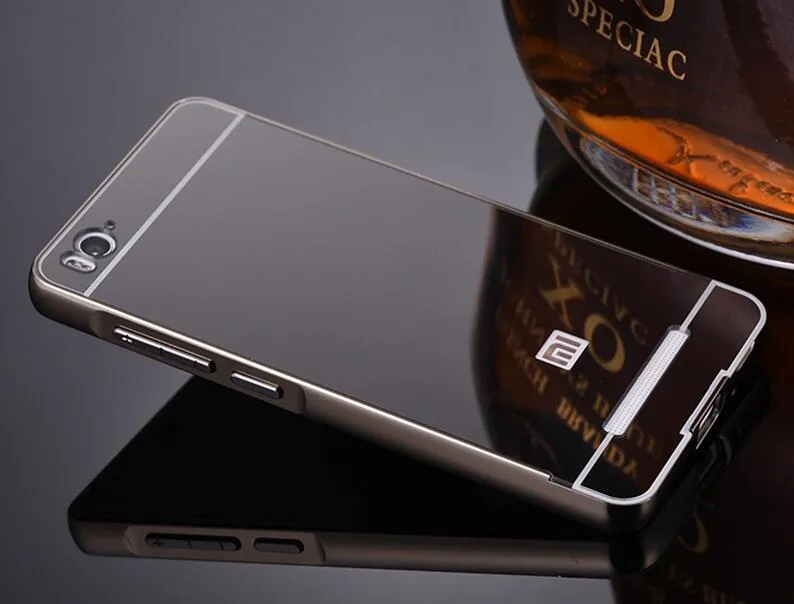 For Xiaomi Mi 4c Case Luxury Mirror PC Back Cover For Xiaomi Mi 4c 4i Metal Aluminium Bumper Case For Xiaomi Mi4c 5.0" Phone Bag