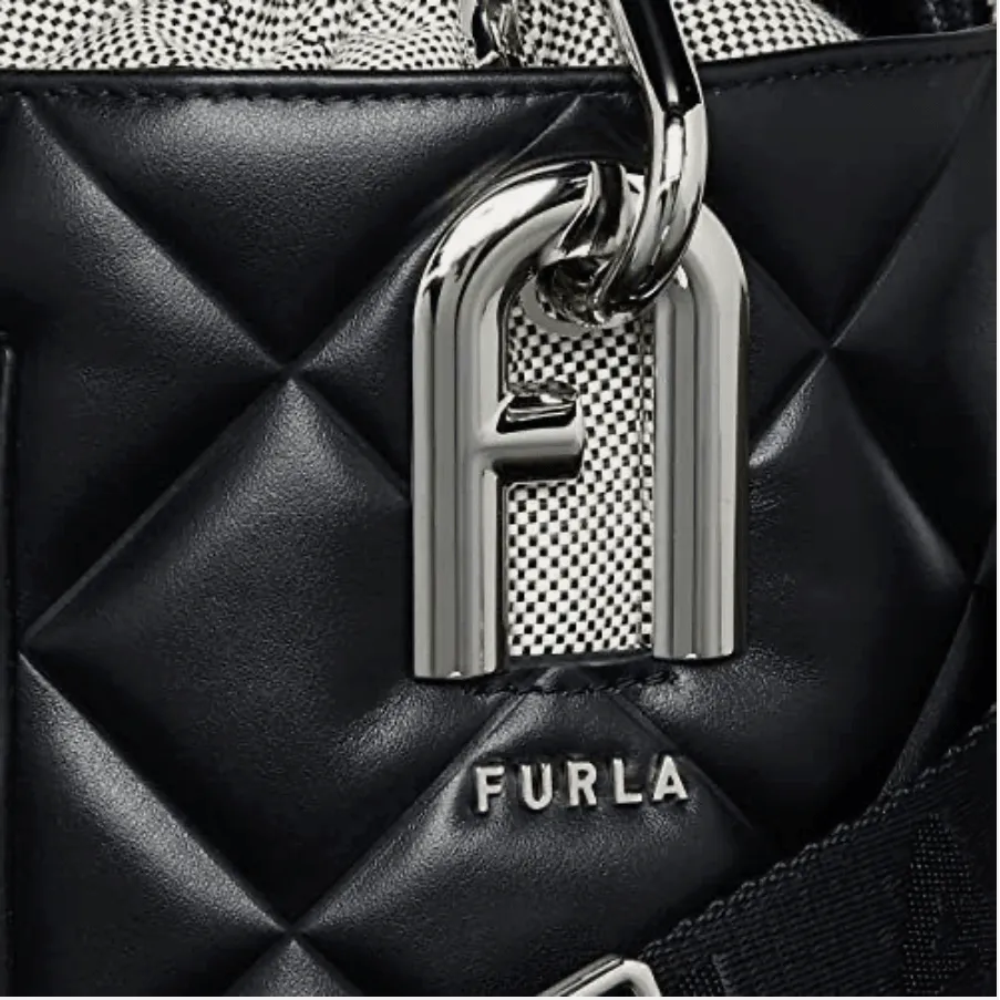 Furla Lipari Small Bucket Bag - Vitello Sorrento Black