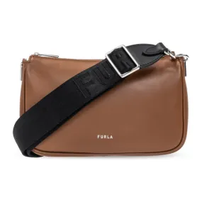 Furla 'Moon' Small Shoulder Bag - Cognac Nero