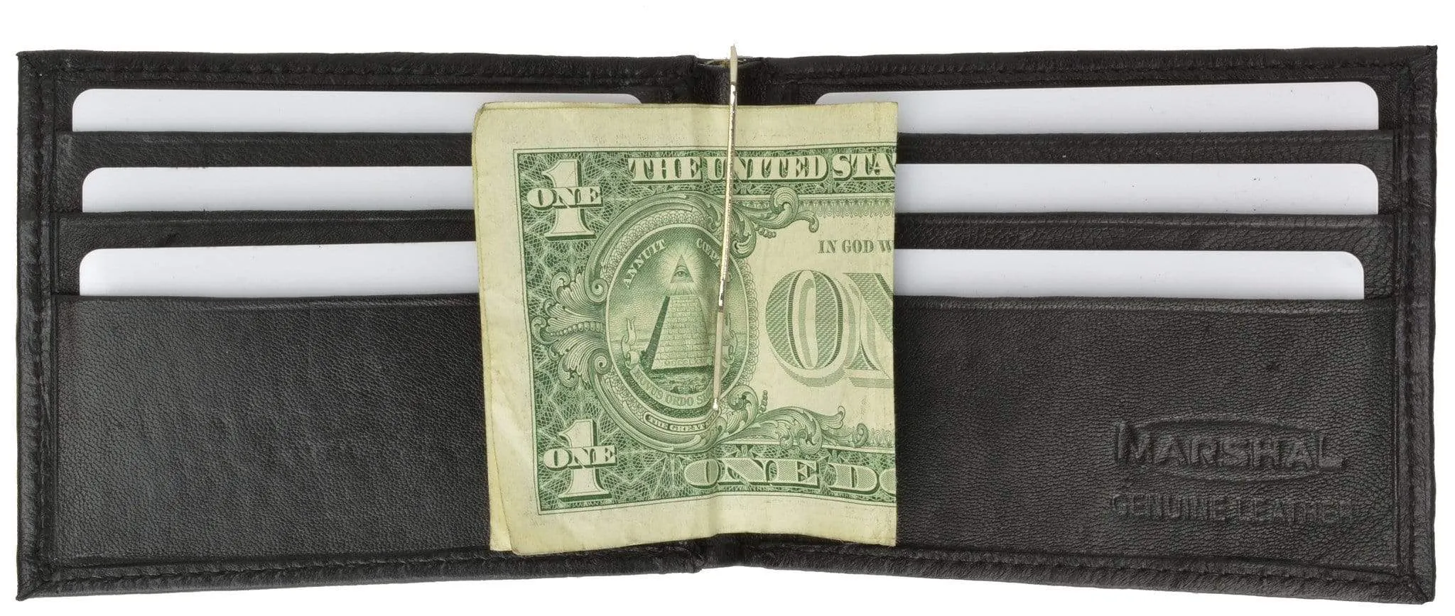 Genuine Lambskin Soft Leather Money Clip with Credit Card Holder 62 (C)