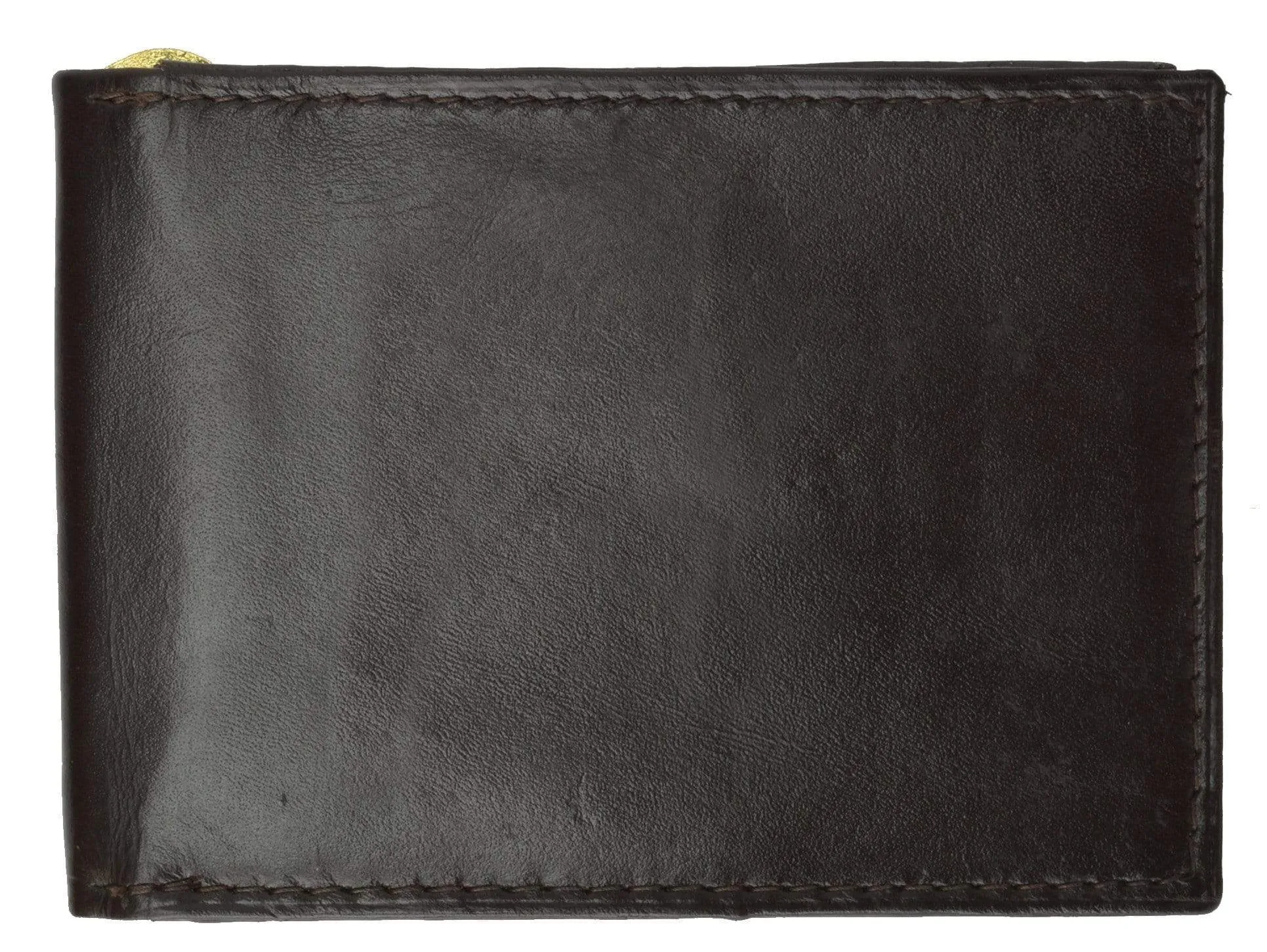 Genuine Lambskin Soft Leather Money Clip with Credit Card Holder 62 (C)