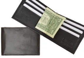 Genuine Lambskin Soft Leather Money Clip with Credit Card Holder 62 (C)