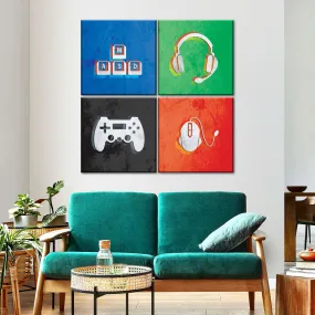 Glitch Style Gamer Essentials Wall Art