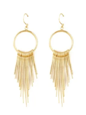 Graduating Curve Earrings - Gold