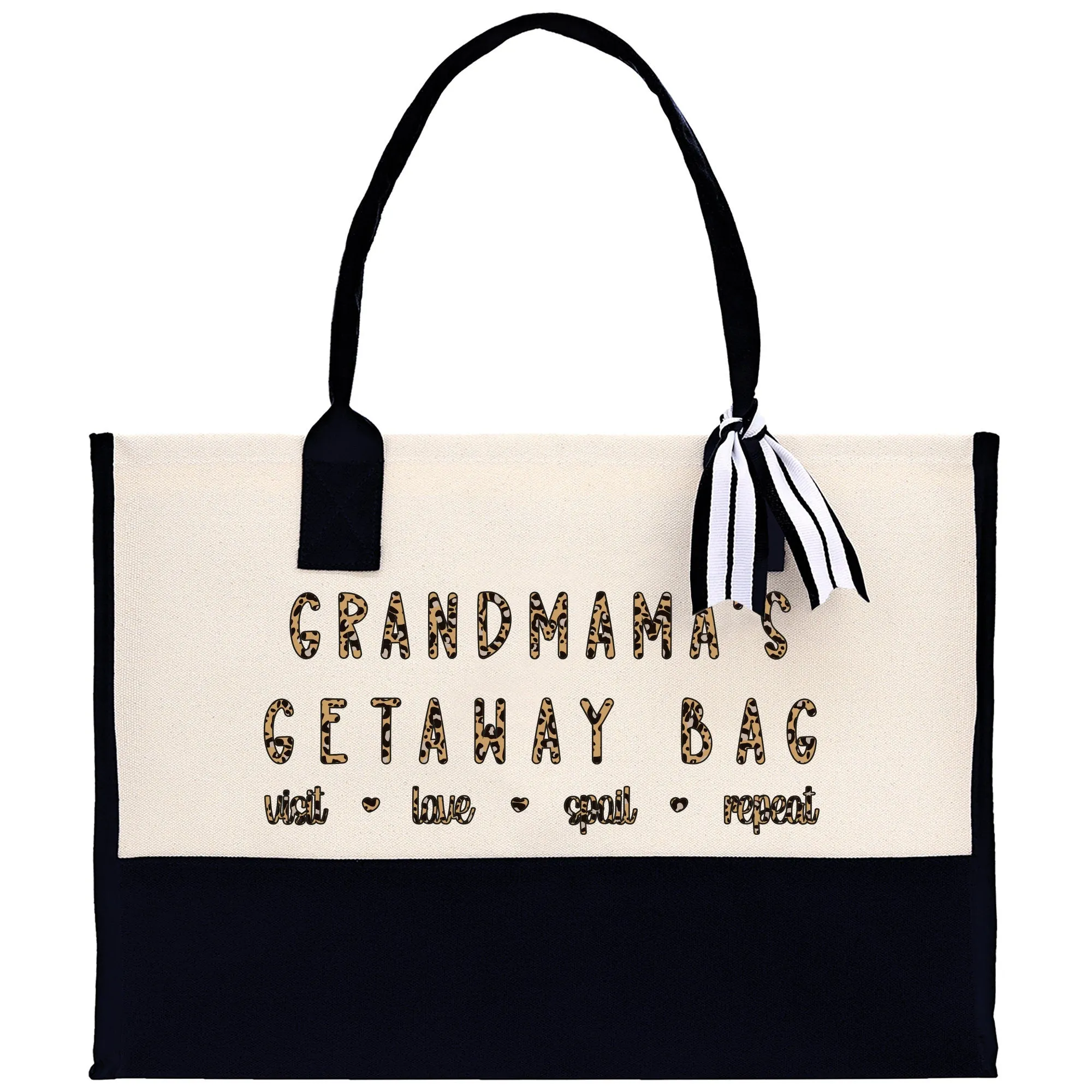 Grandmama's Getaway Bag Leopard Grandma Tote Bag Nana Bag Grandma Gift Bag Shopping Bag Mothers Day Gift Live Love Spoil Bag Grandma Bag