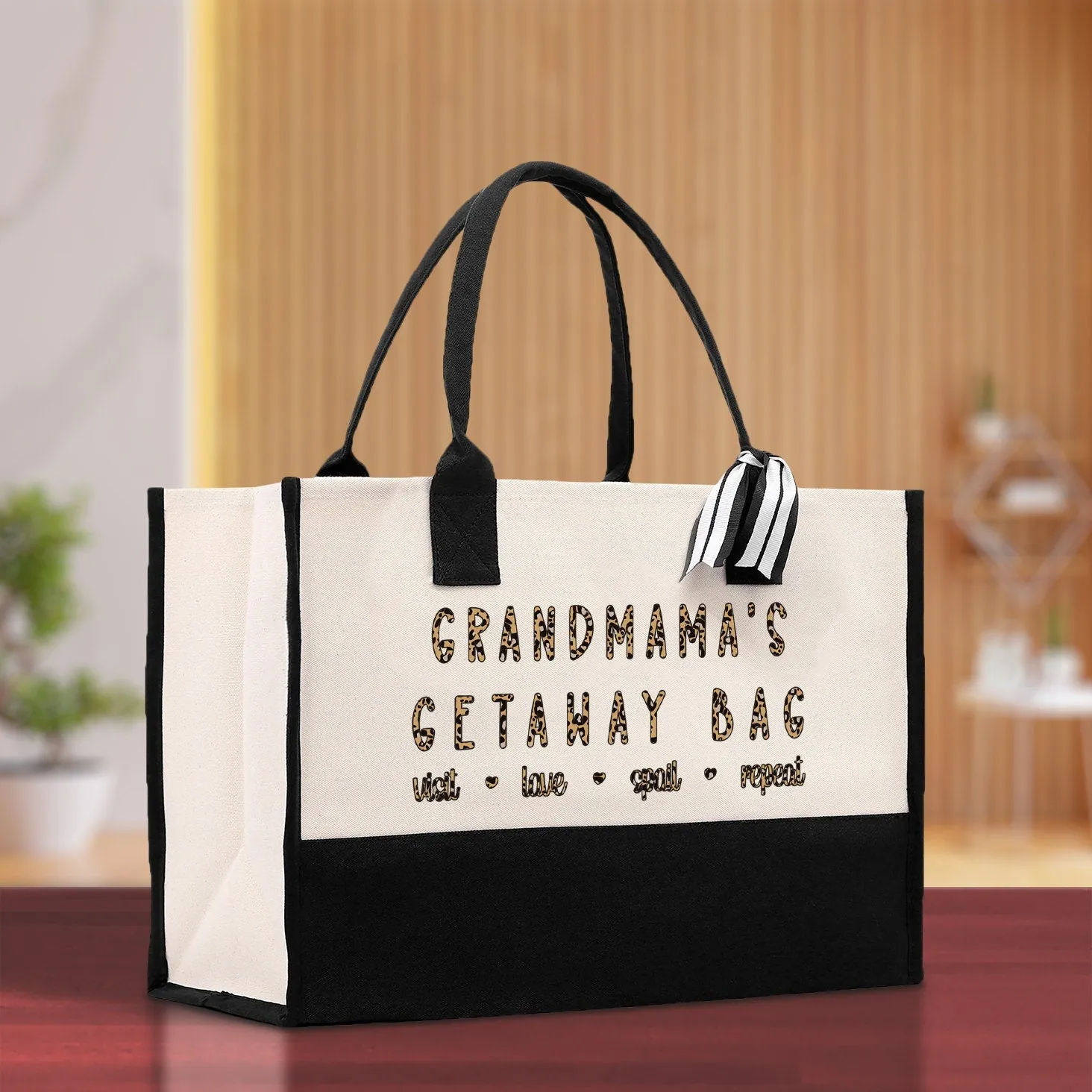 Grandmama's Getaway Bag Leopard Grandma Tote Bag Nana Bag Grandma Gift Bag Shopping Bag Mothers Day Gift Live Love Spoil Bag Grandma Bag