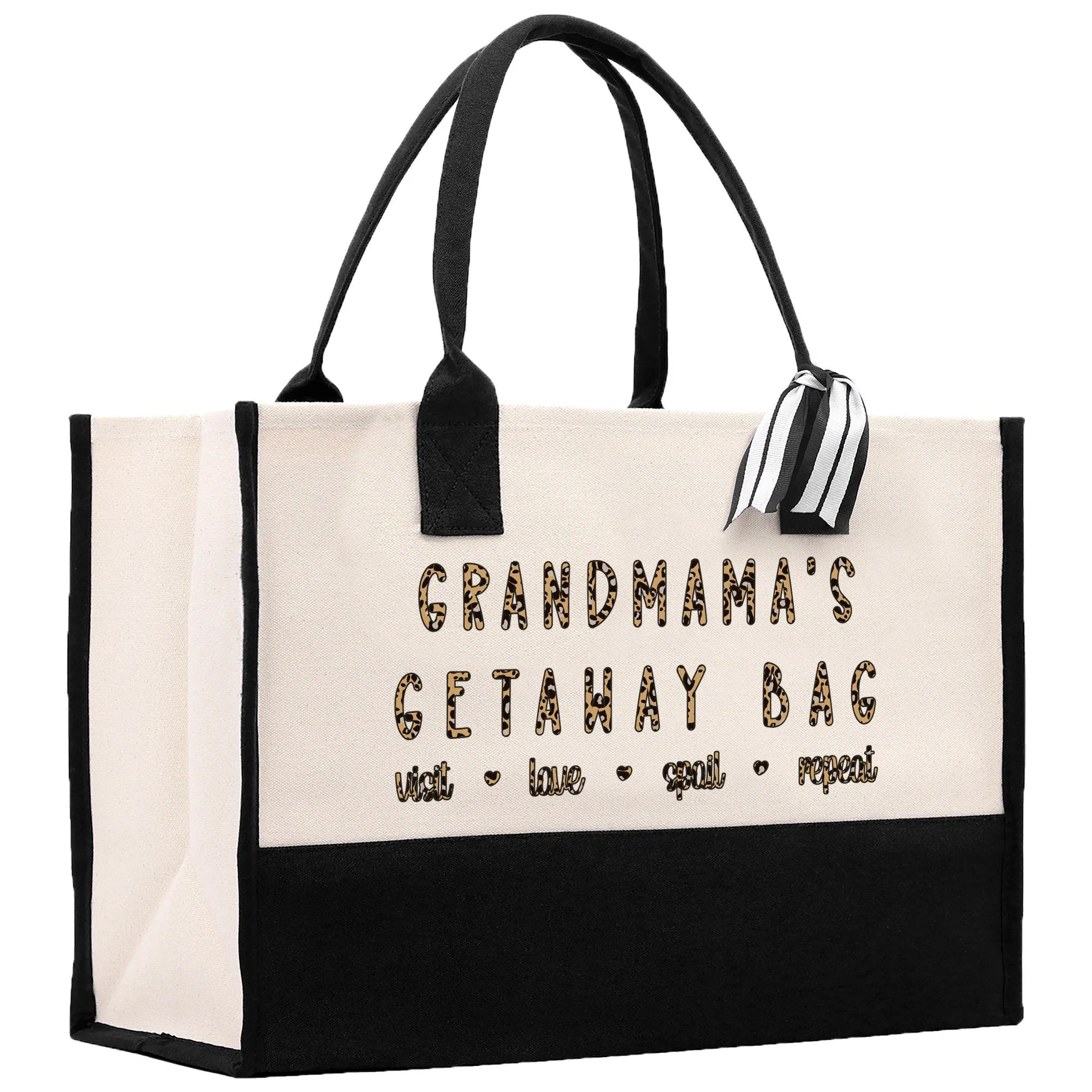 Grandmama's Getaway Bag Leopard Grandma Tote Bag Nana Bag Grandma Gift Bag Shopping Bag Mothers Day Gift Live Love Spoil Bag Grandma Bag