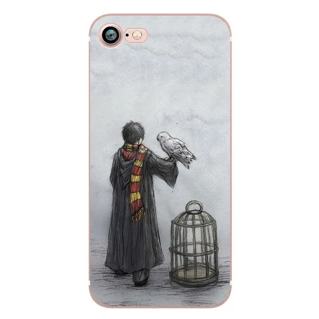 Harry Potter Case for iphone 6 6S 5s SE 7 7plus 6plus 6Splus Soft Silicone TPU Phone Back Cover Capinha Coque